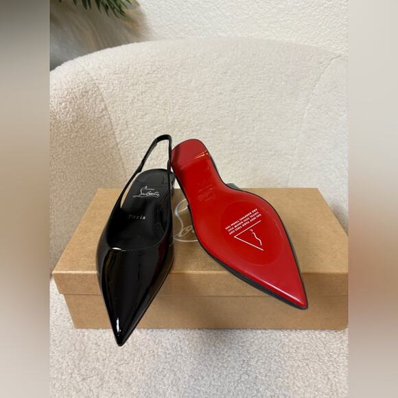 Christian Louboutin Hot Chickita Patent Slingback Flats 39.5 - Picture 6 of 9